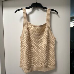 J. Crew Tan Knit Sleeveless Top
